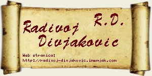Radivoj Divjaković vizit kartica
